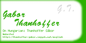 gabor thanhoffer business card