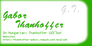 gabor thanhoffer business card